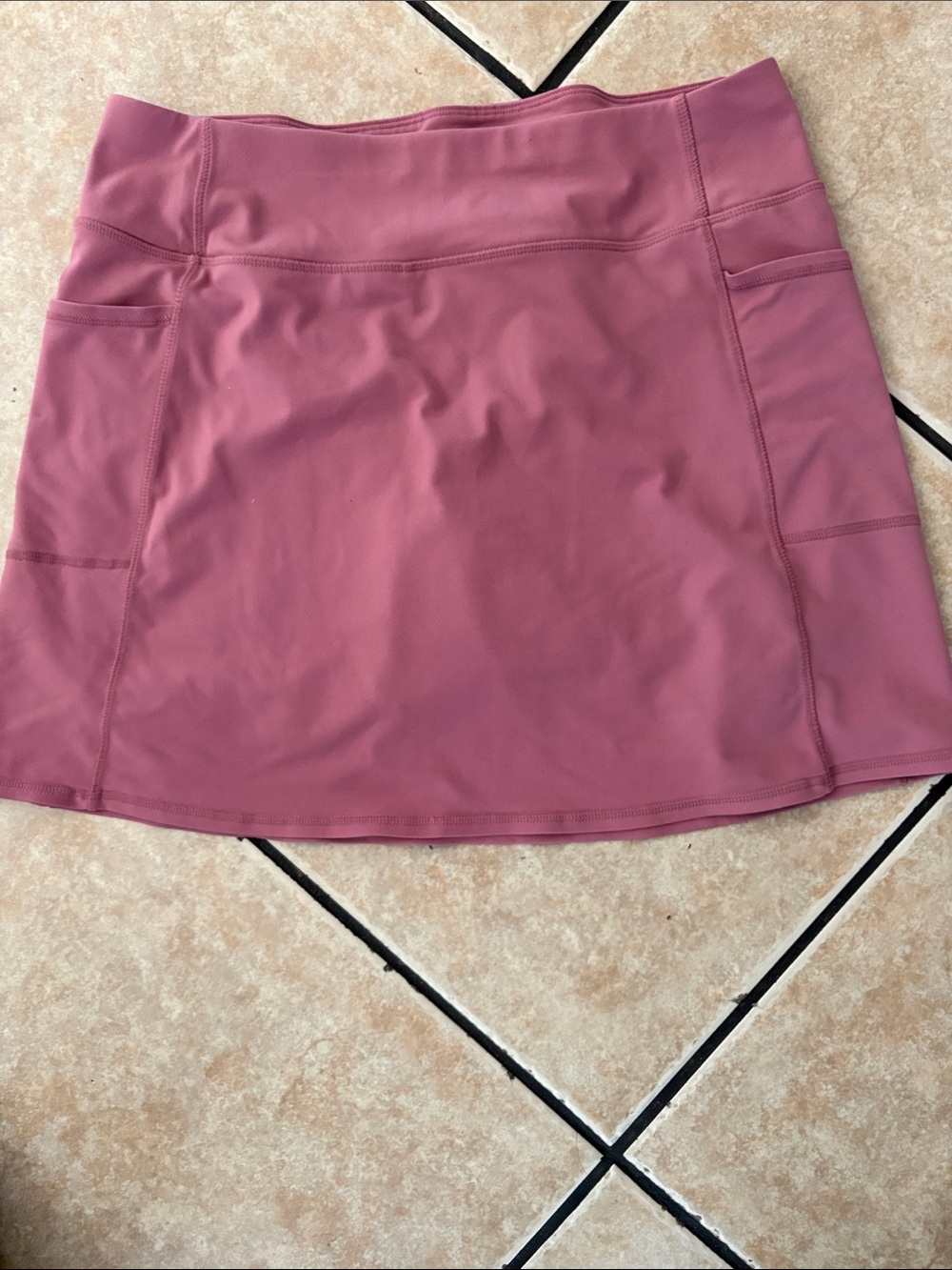 Skechers Dusty Rose Athletic Mini Skirt with Side Pockets